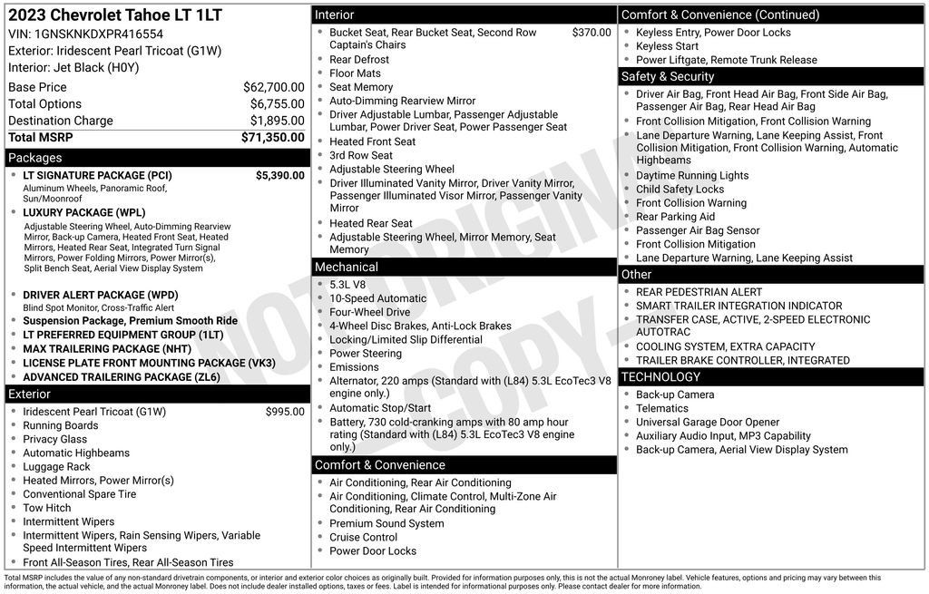 Used 2023 Chevrolet Tahoe LT w/ LT Signature Package AWD/4WD image 31