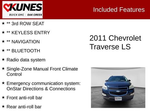 Used 2011 Chevrolet Traverse LS FWD image 2
