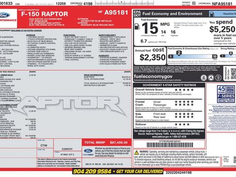 Used 2022 Ford F150 Raptor w/ Raptor 37 Performance Package AWD/4WD image 35