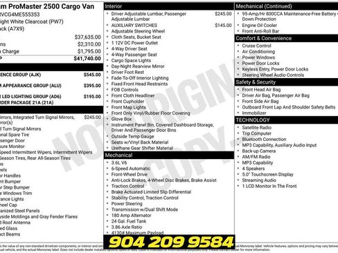 Used 2021 RAM ProMaster 2500 w/ Convenience Group FWD image 32