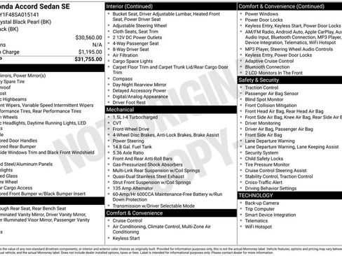 Certified 2025 Honda Accord SE image 34