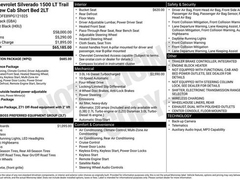Used 2023 Chevrolet Silverado 1500 LT Trail Boss w/ Protection Package AWD/4WD image 35