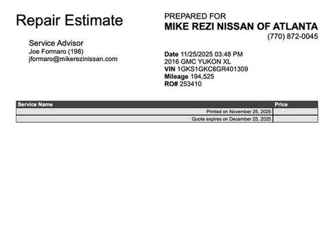 Used 2016 GMC Yukon XL SLT w/ Open Road Package image 4