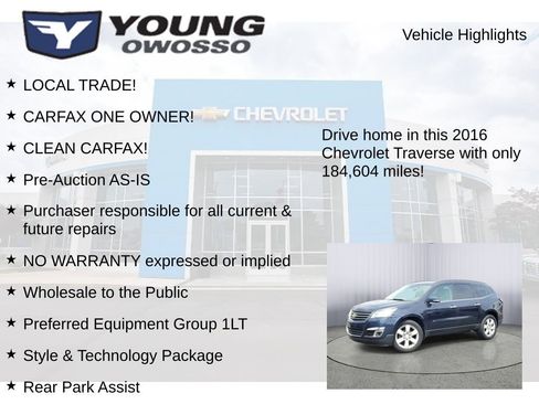 Used 2016 Chevrolet Traverse LT w/ Style and Technology Package AWD/4WD image 7