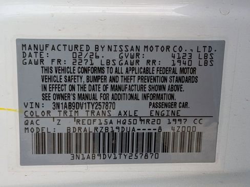 New 2026 Nissan Sentra SR w/ Floor Mat Package FWD image 31