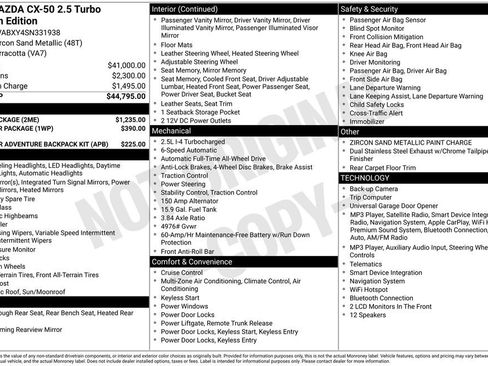 Certified 2025 MAZDA CX-50 Meridian Edition w/ Apex Package AWD/4WD image 37