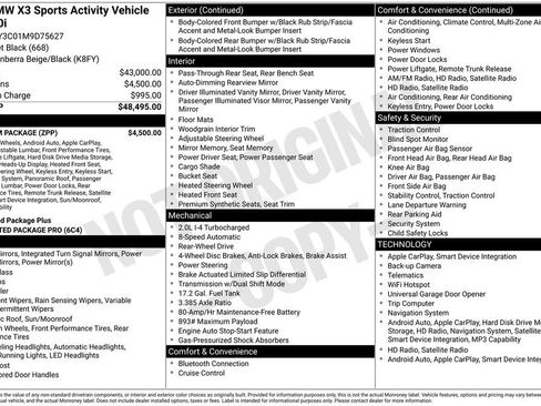 Used 2021 BMW X3 sDrive30i w/ Premium Package image 3