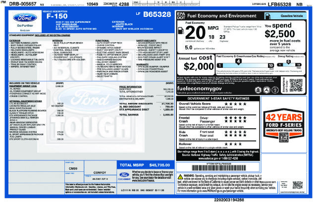 Used 2020 Ford F150 XL w/ Equipment Group 101A Mid AWD/4WD image 40