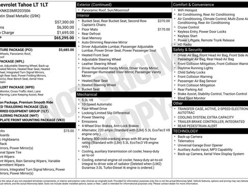 Used 2021 Chevrolet Tahoe LT w/ LT Signature Package image 4