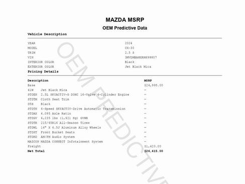 Used 2024 MAZDA CX-30 AWD 2.5 S image 2