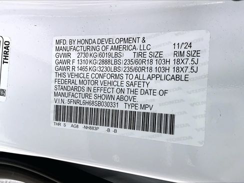 Certified 2025 Honda Odyssey EX-L image 33