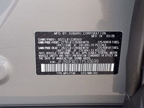 New 2026 Subaru Outback Premium AWD/4WD image 9