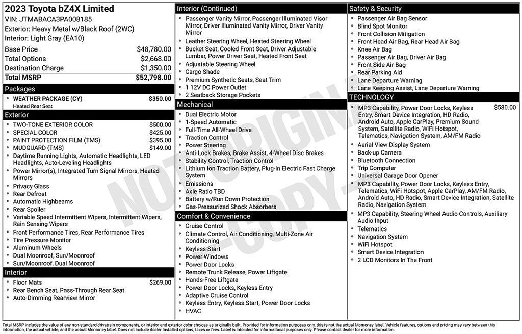 Used 2023 Toyota bZ4X AWD w/ Weather Package image 4