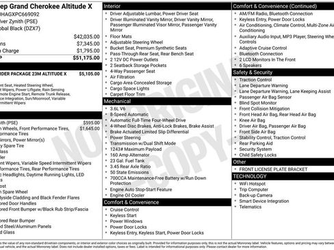 Certified 2023 Jeep Grand Cherokee Altitude AWD/4WD image 8