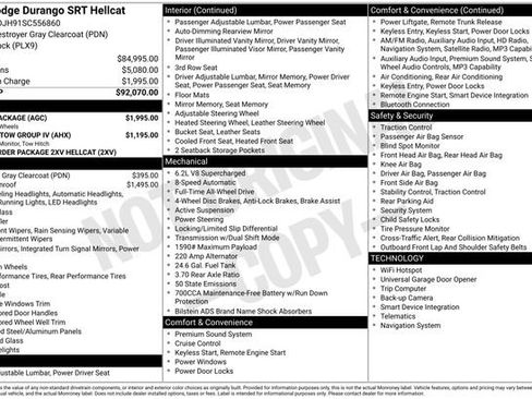 Used 2025 Dodge Durango SRT Hellcat w/ Black Package image 2