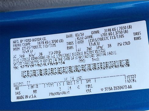 Used 2020 Ford F150 Raptor w/ Equipment Group 802A Luxury image 32