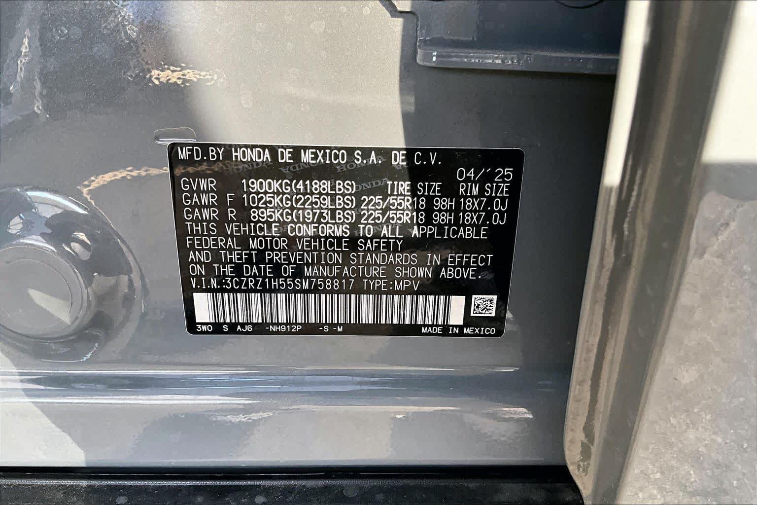 Certified 2025 Honda HR-V Sport image 35