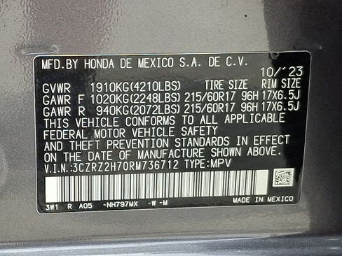 Used 2024 Honda HR-V EX-L image 27