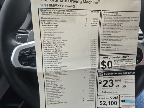 Used 2021 BMW X5 xDrive40i w/ M Sport Package image 23