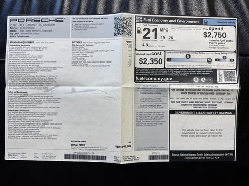 Used 2016 Porsche 911 Carrera GTS image 2