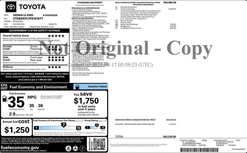 Used 2023 Toyota Sienna LE w/ LE Plus Package AWD/4WD image 19