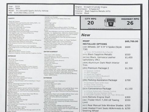 Used 2019 BMW X5 xDrive40i w/ Premium Package 2 image 62