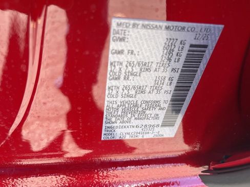 New 2026 Nissan Frontier SV image 36