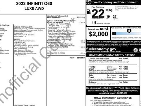 Used 2022 INFINITI Q60 3.0t Luxe w/ Essential Package image 9