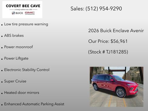 New 2026 Buick Enclave Avenir w/ Super Cruise Package FWD image 12