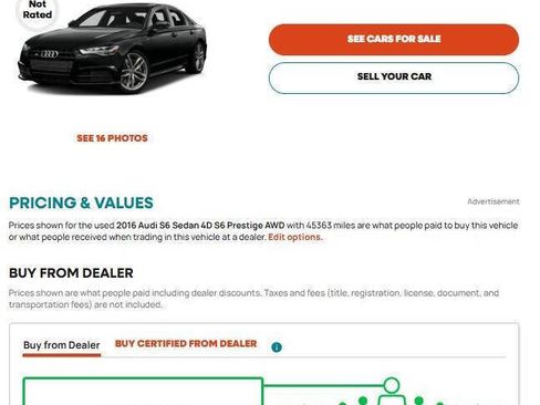 Used 2017 Audi S6 Prestige w/ S6 Sport Package image 13