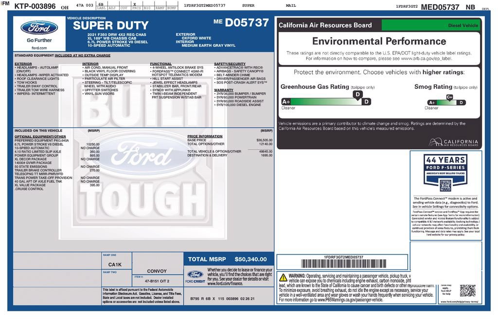 Used 2021 Ford F350 XL w/ Power Equipment Group RWD image 15