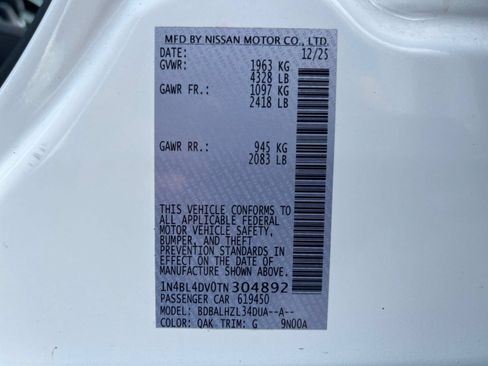 Used 2026 Nissan Altima 2.5 SV FWD image 34