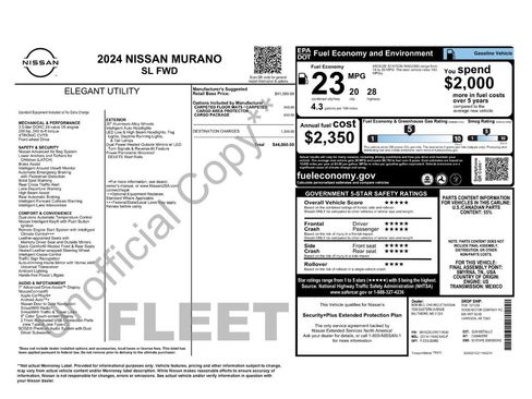 Used 2024 Nissan Murano SL w/ Cargo Package FWD image 43