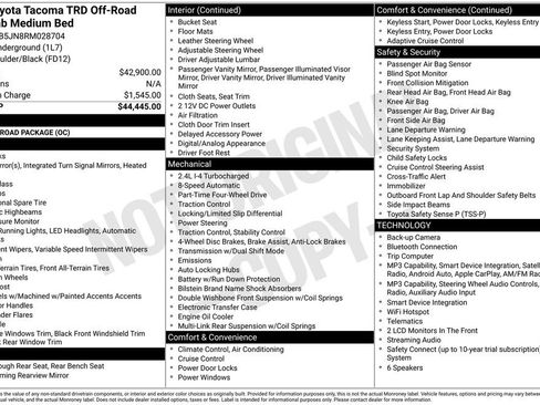 Used 2024 Toyota Tacoma TRD Off-Road AWD/4WD image 32