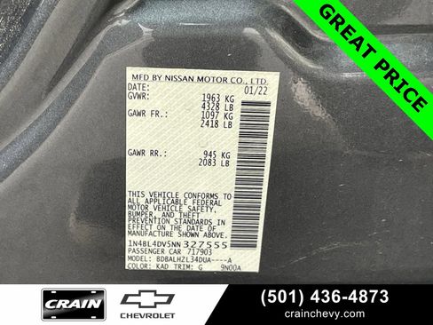 Used 2022 Nissan Altima 2.5 SV image 33