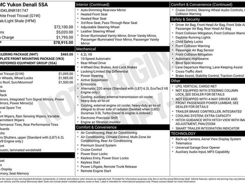 Used 2022 GMC Yukon Denali w/ Max Trailering Package RWD image 22