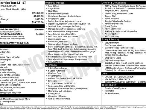 Used 2020 Chevrolet Trax LT w/ Sun & Sound Package AWD/4WD image 3