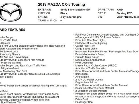 Used 2018 MAZDA CX-5 Touring AWD/4WD image 14