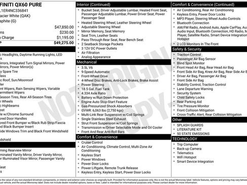 Used 2022 INFINITI QX60 Pure image 3