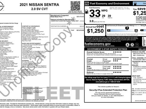 Used 2021 Nissan Sentra SV FWD image 2
