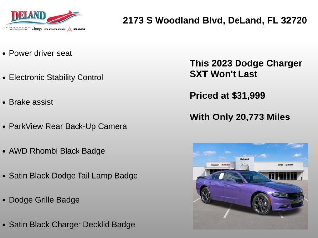 Used 2023 Dodge Charger SXT w/ Blacktop Package AWD/4WD image 15