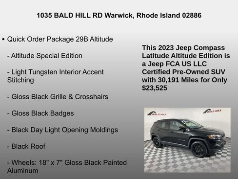 Certified 2023 Jeep Compass Altitude image 7