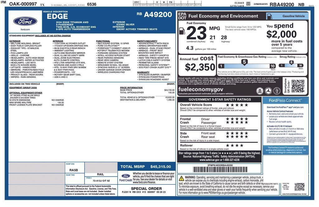 Used 2024 Ford Edge Titanium AWD/4WD image 29