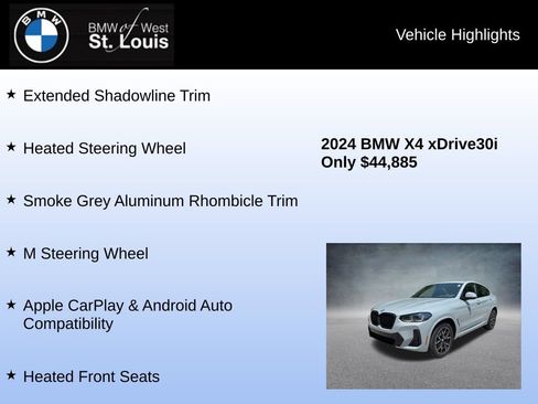 Used 2024 BMW X4 xDrive30i w/ Premium Package AWD/4WD image 24