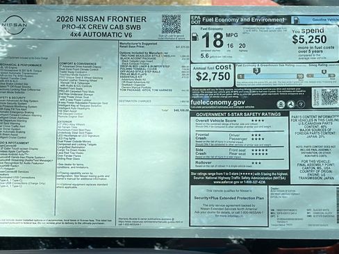 New 2026 Nissan Frontier PRO-4X w/ Tow Package image 11