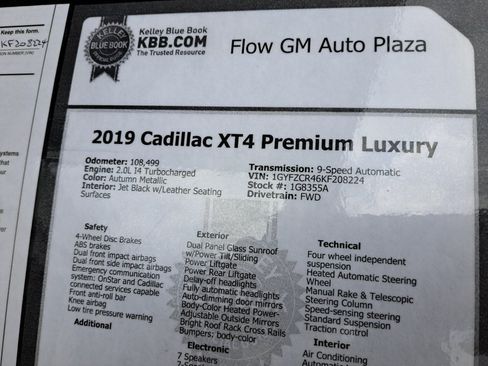 Used 2019 Cadillac XT4 Premium Luxury w/ Enhanced Visibility Package FWD image 35