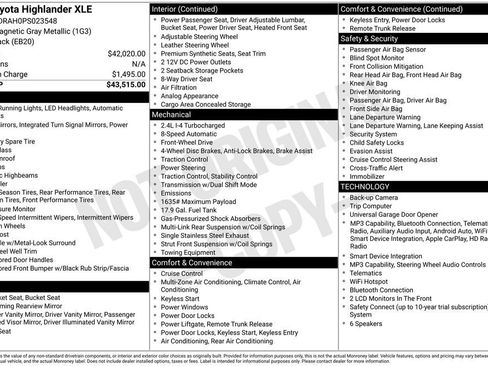 Used 2023 Toyota Highlander XLE FWD image 45