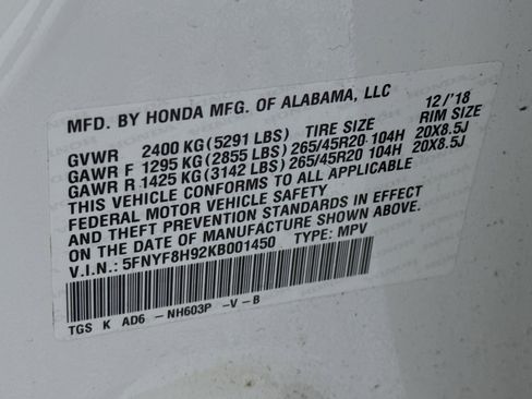 Certified 2019 Honda Passport Touring image 33