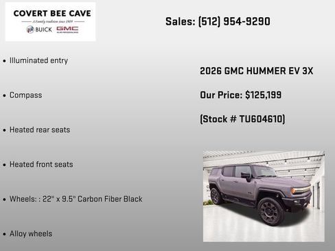 New 2026 GMC Hummer EV 3X w/ Carbon Fiber Edition Package AWD/4WD image 21