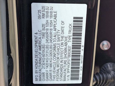 New 2026 Honda Ridgeline RTL image 18